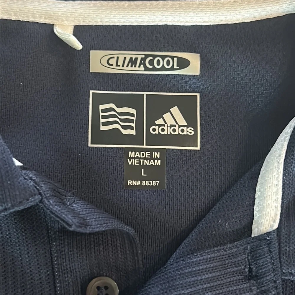 Adidas climacool size large navy blue long sleeve polo shirt